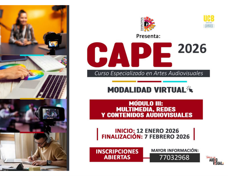 En este momento estás viendo CAPE 2026 – Curso Especializado en Artes Audiovisuales